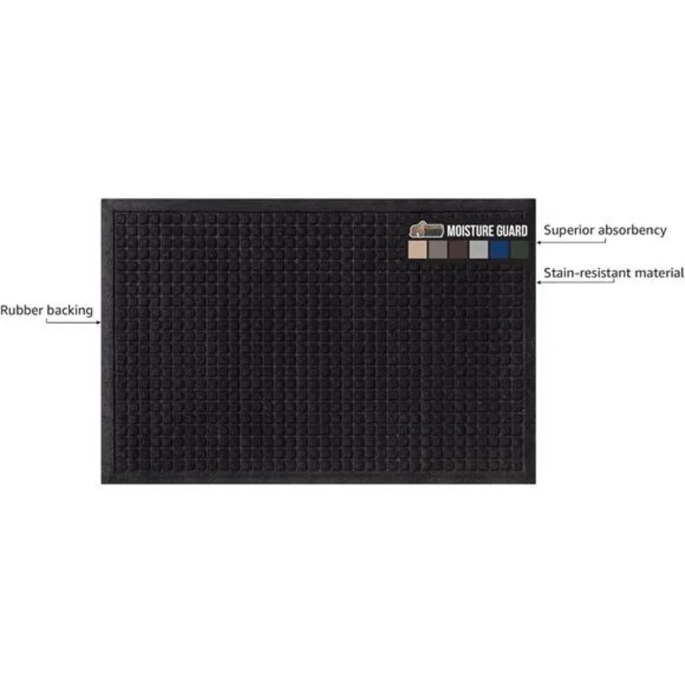 Ultra Absorbent Moisture Guard Doormat, Absorbs Up to 1.7 Cups of Water, Stain